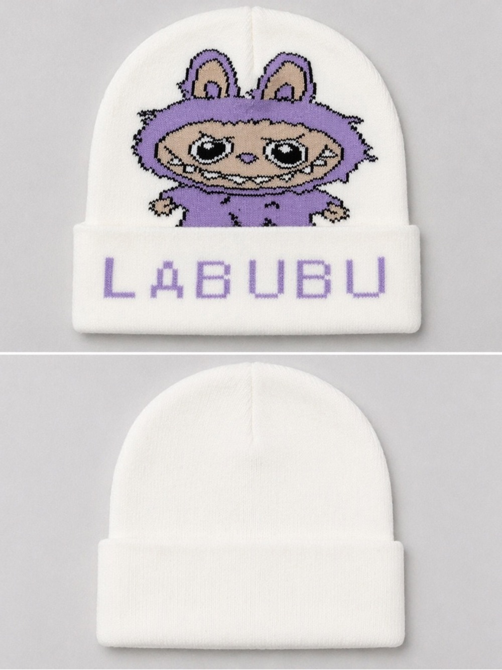 Labubu Pink Knit Beanie Hat Character Graphic Teen/Adult One Size NWT